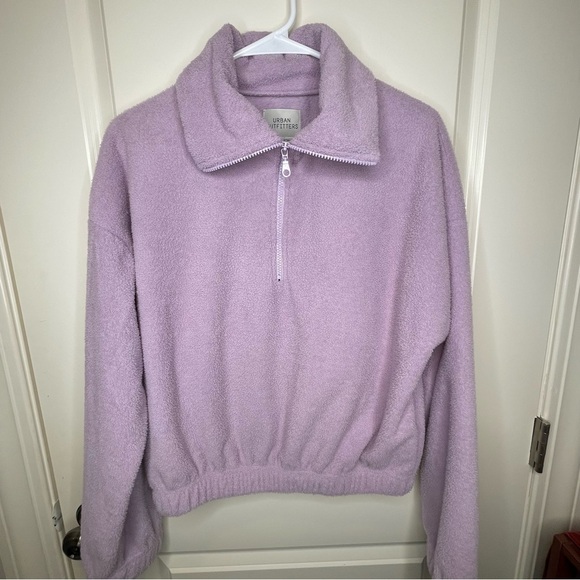 Urban Outfitters Lilac Quarter Zip Top Sweatshirt Sz M - Picture 6 of 16